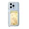 Schutzhülle für iPhone 12 Pro Kamera Case Handyhülle Cover Tasche Transparent Smartphone Bumper (Kartensteckplatz-Kreditkarte-Geldscheine)