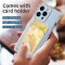 Schutzhülle für iPhone 12 Pro Kamera Case Handyhülle Cover Tasche Transparent Smartphone Bumper (Kartensteckplatz-Kreditkarte-Geldscheine)