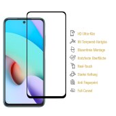 1x 9H Hartglas für Xiaomi Redmi 10 FULL COVER Schutzglas Schutzfolie Panzerfolie Displayschutz KLAR Panzerglas Echtes Tempered Displayglas