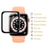 2x Plexiglas für Apple Watch 4/ 5/ 6 44mm FULL CURVED Displayschutz Panzerfolie Panzerglas Schutzfolie Schutzglas HD Klar
