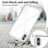Schutzhülle für iPhone XS Kamera Case Panzerhülle Handyhülle Cover Tasche Transparent Smartphone Bumper