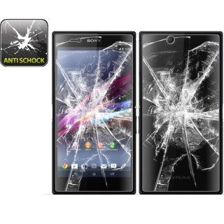 4x Panzerfolie für Sony Xperia Z Ultra ANTI-SCHOCK Displayschutzfolie HD KLAR FB