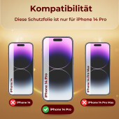 3x 9H Panzerglas für iPhone 14 Pro HD KLAR echtes...