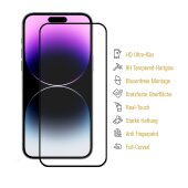 4x 9H Panzerglas für iPhone 14 Pro FULL COVER Displayschutz Panzerfolie Schutzfolie Hartglas Schutzglas Displayglas Tempered Glasfolie Sicherheitsglas Echtglas