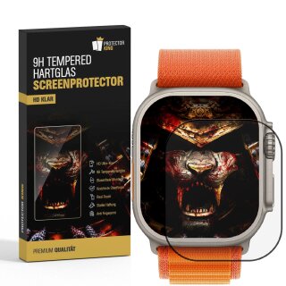 2x 9H Panzerglas für Apple Watch Ultra 49mm HD KLAR Displayschutz Schutzglas Schutzfolie echtes Tempered Glass Screen-Protector