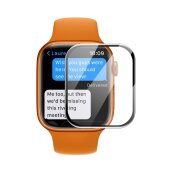 4x 9H Panzerglas für Apple Watch 7/ 8 45mm FULL CURVED Displayschutz Panzerfolie Schutzfolie Hartglas Schutzglas Displayglas Tempered Glasfolie Sicherheitsglas Echtglas