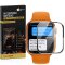 4x 9H Panzerglas für Apple Watch 7/ 8 45mm FULL CURVED Displayschutz Panzerfolie Schutzfolie Hartglas Schutzglas Displayglas Tempered Glasfolie Sicherheitsglas Echtglas