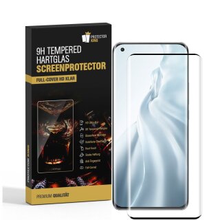 3x 9H Panzerglas für Xiaomi Mi 11 FULL CURVED Displayschutz Schutzglas Panzerfolie Schutzfolie Displayglas Hartglas echtes Tempered Sicherheitsglas Glasfolie