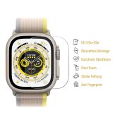 4x Hydrogel-Glass für Apple Watch Ultra 49mm Selbstheilend für Micro Kratzer 3D KLAR Panzerfolie Displayschutz Schutzfolie Screen-Protector