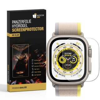 6x Hydrogel-Glass für Apple Watch Ultra 49mm Selbstheilend für Micro Kratzer 3D KLAR Panzerfolie Displayschutz Schutzfolie Screen-Protector