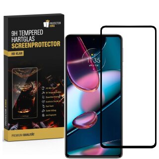 2x 9H Panzerglas für Motorola Edge 30 FULL COVER Displayschutz Schutzglas Hartglas Schutzfolie Panzerfolie KLAR Tempered echtes Displayglas Glasfolie Displayfolie Folie Transparent