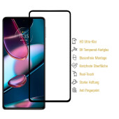 2x 9H Panzerglas für Motorola Edge 30 Pro FULL COVER Displayschutz Schutzglas Hartglas Schutzfolie Panzerfolie KLAR Tempered echtes Displayglas Glasfolie Displayfolie Folie Transparent