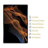 1x 9H Panzerglas für Samsung Galaxy Tab S8 Ultra Displayschutz Schutzglas Matt ENTSPIEGELT ANTI-REFLEX Schutzfolie Hartglas Panzerfolie Displayglas Tempered Glasfolie Sicherheitsglas Echtglas