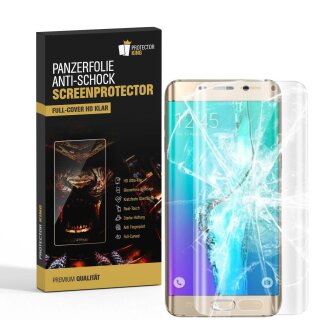 4x Panzerfolie für Samsung Galaxy S6 Edge Plus FULL COVER Displayschutzfolie KLAR