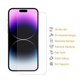 6x 9H Hartglas für iPhone 14 Pro Displayschutz Schutzglas Folie Panzerfolie KLAR
