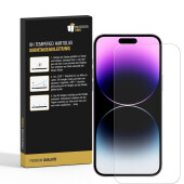 1x 9H Hartglas für iPhone 14 Pro Max Displayschutz...