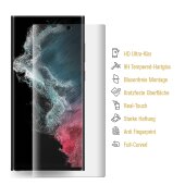 6x 9H Panzerglas für Samsung Galaxy S22 Ultra FULL CURVED Displayschutz Panzerfolie Schutzfolie Schutzglas DisplayglasHartglas echtes Tempered Sicherheitsglas Glasfolie