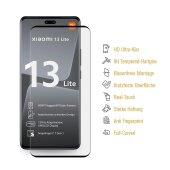6x 9H Panzerglas für Xiaomi 13 Lite FULL CURVED Displayschutz Panzerfolie Schutzfolie Schutzglas DisplayglasHartglas echtes Tempered Sicherheitsglas Glasfolie
