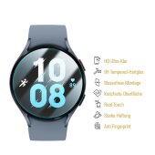 4x 9H Panzerglas für Samsung Galaxy Watch 5 44mm Displayschutz Panzerfolie Schutzfolie Hartglas Schutzglas Displayglas Tempered Glasfolie Sicherheitsglas Echtglas