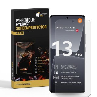 3x Hydrogel-Glass für Xiaomi 13 Pro Selbstheilend für Micro Kratzer 3D KLAR Panzerfolie Displayschutz Schutzfolie Screen-Protector