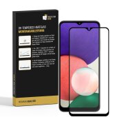 2x 9H Panzerglas für Samsung Galaxy A22 4G FULL COVER Displayschutz Schutzglas Hartglas Schutzfolie Panzerfolie KLAR Tempered echtes Displayglas Glasfolie Displayfolie Folie Transparent