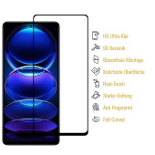 2x 9D Keramik-Glass für Xiaomi Redmi Note 12 Pro 5G FULL COVER 3D KLAR Panzerfolie Displayschutz Schutzfolie Ceramic Screen-Protector