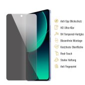 1x Blickschutz 9H Panzerhartglas für Xiaomi 13T/ 13T Pro Sichtschutz echtes Tempered Panzerglas Displayschutz Panzerfolie Schutzfolie Schutzglas