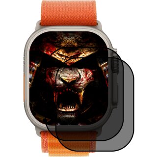 2x Blickschutz 9H Panzerhartglas für Apple Watch Ultra 2 49mm ANTI-SPY PRIVACY echtes Tempered Panzerglas Displayschutz Schutzglas Schutzfolie Screen-Protector