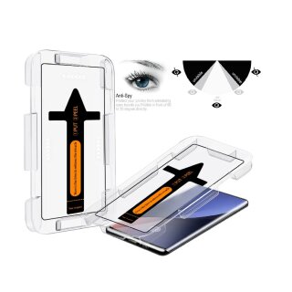 2x Blickschutz 9H Panzerglas für Samsung Galaxy S22 Ultra Full-Screen Protector Anti-Spy Montagehilfe Tempered Hartglas Schutzglas Displayschutz