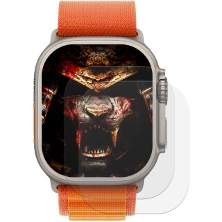 2x Flexibles Nano-Glass für Apple Watch Ultra 2 49mm ENTSPIEGELT Displayschutz Panzerglas Schutzglas Schutzfolie MATT ANTI-REFLEX