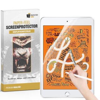 3x Paperfeel für iPad Mini 5 (2019) Displayschutz Schreiben Malen Skizzieren matt Anti-Reflex entspiegelt Screen-Protector