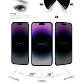 5x Blickschutz 9H Panzerhartglas für iPhone 15 Pro ANTI-SPIONAGE ANTI-SPY PRIVACY Displayschutz Schutzglas Panzerfolie Schutzfolie Displayglas Echtglas Tempered Panzerglas