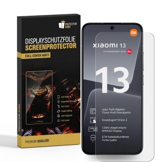 3x FULL COVER Displayschutzfolie für Xiaomi 13 PREMIUM MATT ENTSPIEGELT Displayschutz Schutzfolie Folie