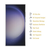4x 9H Panzerglas für Samsung Galaxy S24 Ultra 3D klar Displayschutz Schutzglas Schutzfolie Tempered Hartglas Screen-Protector