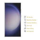 6x Hydrogel-Glass für Samsung Galaxy S24 Ultra Selbstheilend für Micro Kratzer 3D KLAR Panzerfolie Displayschutz Schutzfolie Screen-Protector