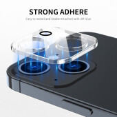 4x Kamera 9H Panzerhartglas für iPhone 14 3D KLAR ECHTES TEMPERED Panzerglas Kameraglas Kamerhartglas Kameraschutzglas