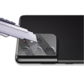 1x Kamera 9H Panzerhartglas für Samsung Galaxy S21 Ultra 3D KLAR ECHTES TEMPERED Panzerglas Kameraglas Kamerhartglas Kameraschutzglas Schutzglas Schutzfolie Panzerfolie