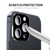 2x Kamera 9H Panzerhartglas für iPhone 13 Pro 3D KLAR Schwarzes ECHTES TEMPERED Panzerglas Kameraglas Kamerhartglas Kameraschutzglas Schutzglas Schutzfolie Panzerfolie
