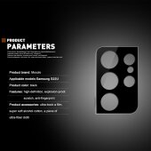 1x Kamera 9H Panzerhartglas für Samsung Galaxy S22 Ultra 3D KLAR Schwarzes ECHTES TEMPERED Panzerglas Kameraglas Kamerhartglas Kameraschutzglas Schutzglas Schutzfolie Panzerfolie