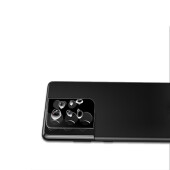 1x Kamera 9H Panzerhartglas für Samsung Galaxy S21 Ultra 3D KLAR Schwarzes ECHTES TEMPERED Panzerglas Kameraglas Kamerhartglas Kameraschutzglas Schutzglas Schutzfolie Panzerfolie