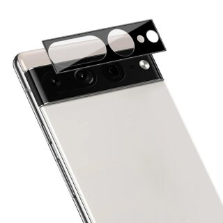 2x Kamera 9H Panzerhartglas für Google Pixel 7 Pro 3D KLAR Schwarzes ECHTES TEMPERED Panzerglas Kameraglas Kamerhartglas Kameraschutzglas Schutzglas Schutzfolie Panzerfolie
