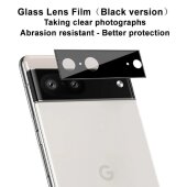 2x Kamera 9H Panzerhartglas für Google Pixel 6a 3D KLAR Schwarzes ECHTES TEMPERED Panzerglas Kameraglas Kamerhartglas Kameraschutzglas Schutzglas Schutzfolie Panzerfolie
