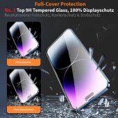 1x 9H Panzerglas für iPhone 15 Full-Screen HD klar Displayschutz Schutzglas Schuzfolie Tempered Hartglas Screen Protector