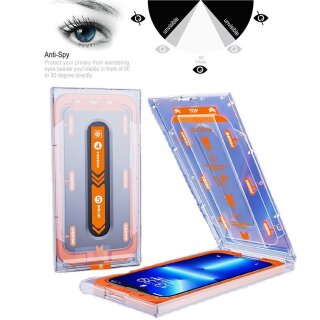 3x Blickschutz MagicBox 9H Panzerhartglas für iPhone 14 Plus 3D KLAR Displayschutz Schutzglas Schuzfolie echtes Tempered Panzerglas Screen Protector