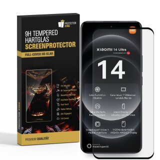 4x 9H Panzerhartglas für Xiaomi 14 Ultra FULL CURVED echtes Tempered 9H Panzerglas Schutzglas Displayschutz Panzerfolie Schutzfolie Screen Protector