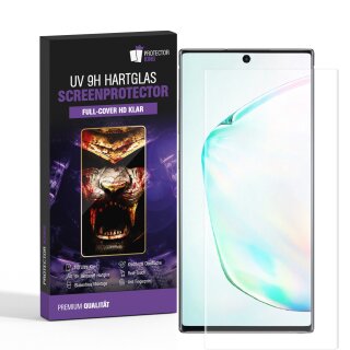 3x UV-Liquid 9H Panzerglas für Samsung Galaxy Note 10 3D KLAR echtes Tempered Panzerhartglas Schutzglas Displayschutz Panzerfolie Schutzfolie Screen Protector