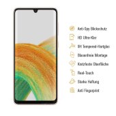 3x Blickschutz 9H Panzerhartglas für Samsung Galaxy A33 5G Anti-Spion Displayschutz Panzerfolie Schutzfolie echtes Tempered Panzerglas Schutzglas Screen Protector #1