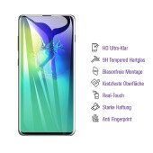 6x UV-Liquid 9H Panzerglas für Samsung Galaxy S10 Plus 3D KLAR echtes Tempered Panzerhartglas Schutzglas Displayschutz Panzerfolie Schutzfolie Screen Protector