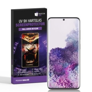 4x 9H Panzerglas für Samsung Galaxy S20 Full-Screen HD klar UV-Liquid Tempered Hartglas Displayschutz Schutzglas Screen-Protector