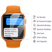 5x 9H Panzerglas für Apple Watch 7/ 8 45 mm Full-Screen HD klar UV-Liquid echtes Tempered Displayschutz Schutzglas Screen-Protector